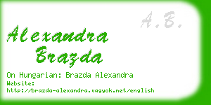 alexandra brazda business card
